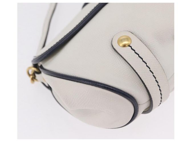 Salvatore Ferragamo Shoulder Bag Leather White Gold - vista 12