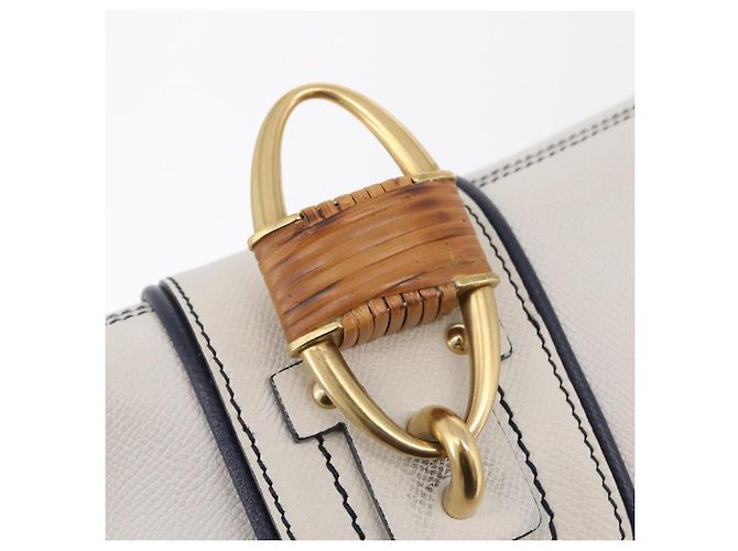 Salvatore Ferragamo Shoulder Bag Leather White Gold - vista 17