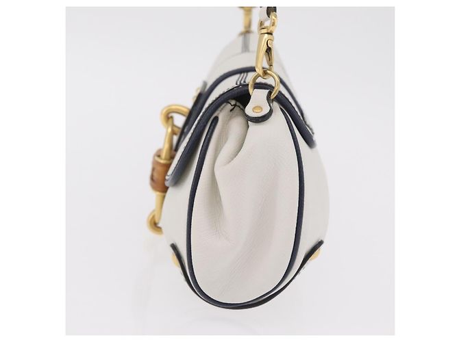 Salvatore Ferragamo Shoulder Bag Leather White Gold - vista 5