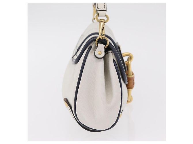 Salvatore Ferragamo Shoulder Bag Leather White Gold - vista 6