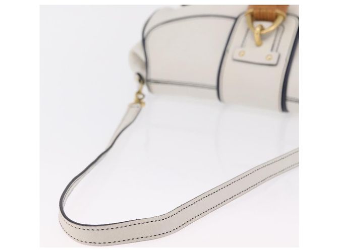 Salvatore Ferragamo Shoulder Bag Leather White Gold - vista 8