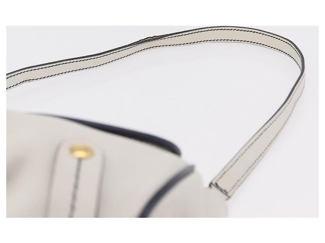 Salvatore Ferragamo Shoulder Bag Leather White Gold - vista 9