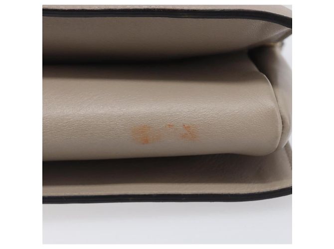 Chloé Chloe Fay Shoulder Bag Leather Suede Beige Gold - vista 11