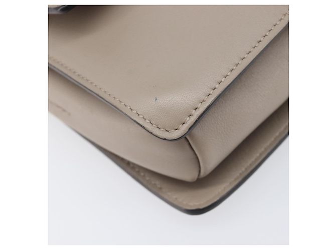 Chloé Chloe Fay Shoulder Bag Leather Suede Beige Gold - vista 13