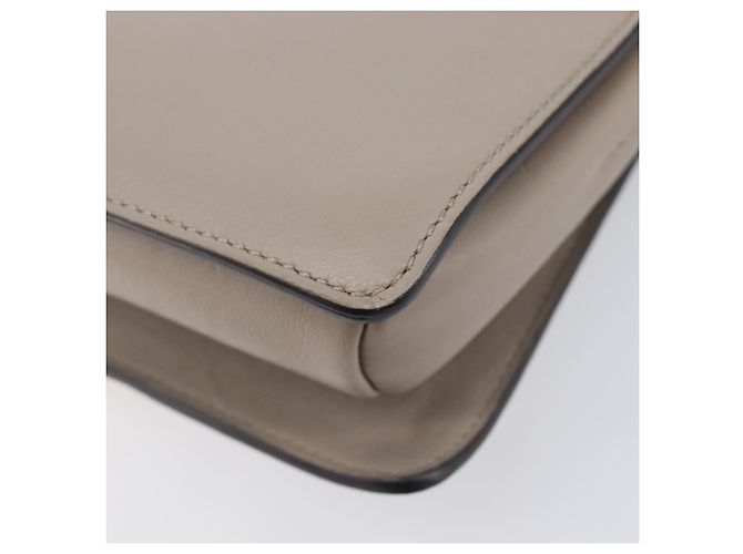 Chloé Chloe Fay Shoulder Bag Leather Suede Beige Gold - vista 14