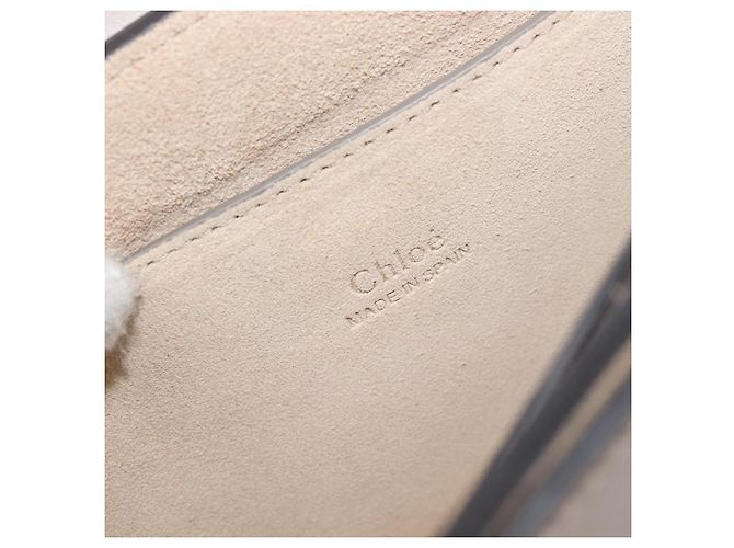 Chloé Chloe Fay Shoulder Bag Leather Suede Beige Gold - vista 22