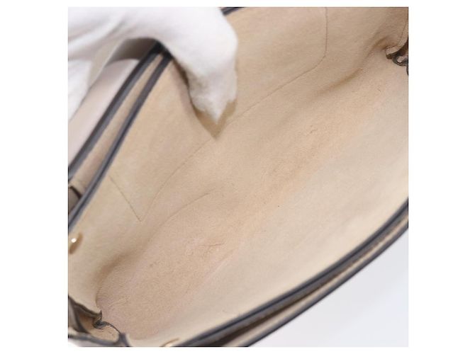 Chloé Chloe Fay Shoulder Bag Leather Suede Beige Gold - vista 23