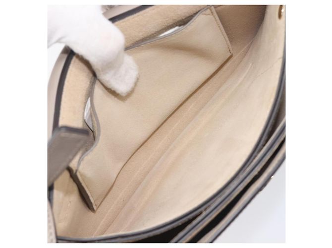 Chloé Chloe Fay Shoulder Bag Leather Suede Beige Gold - vista 26