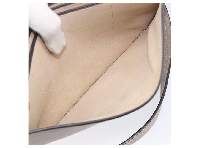 Chloé Chloe Fay Shoulder Bag Leather Suede Beige Gold - vista 28