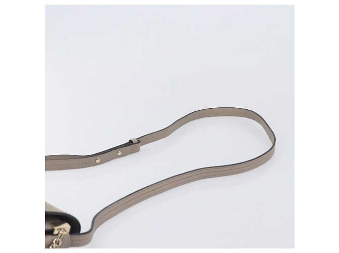 Chloé Chloe Fay Shoulder Bag Leather Suede Beige Gold - vista 8