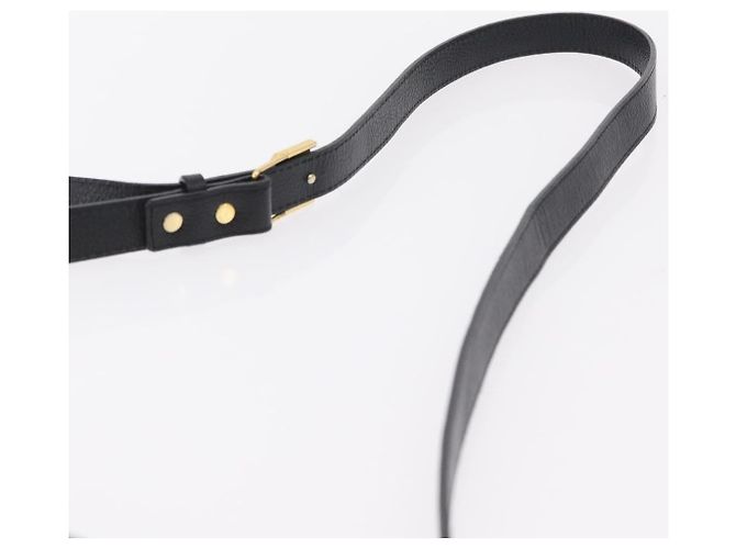 Autre Marque Saint Laurent YSL Shoulder Bag Leather Black Gold Tone - vista 10