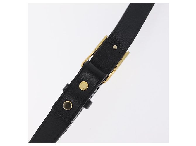 Autre Marque Saint Laurent YSL Shoulder Bag Leather Black Gold Tone - vista 11