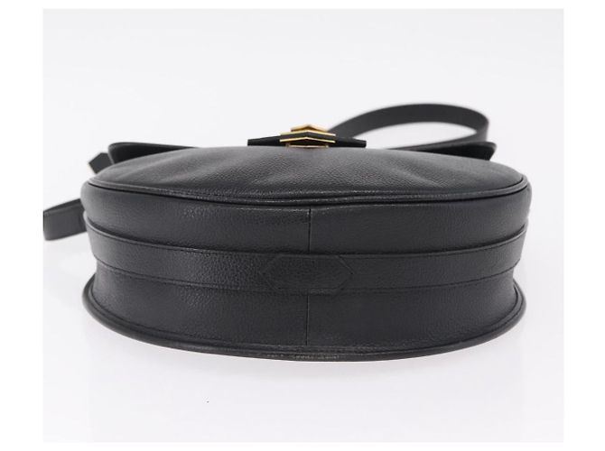 Autre Marque Saint Laurent YSL Shoulder Bag Leather Black Gold Tone - vista 13
