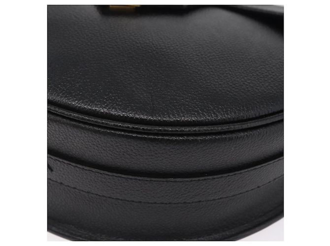Autre Marque Saint Laurent YSL Shoulder Bag Leather Black Gold Tone - vista 15