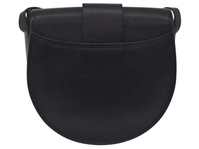 Autre Marque Saint Laurent YSL Shoulder Bag Leather Black Gold Tone - vista 3