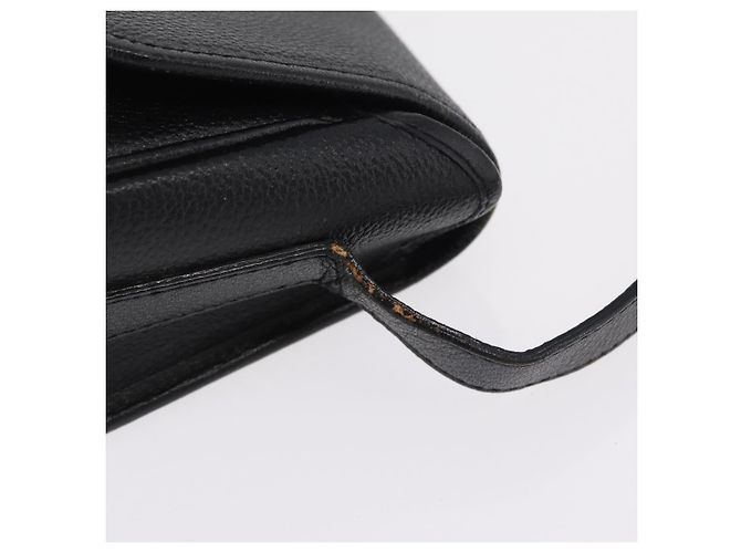 Autre Marque Saint Laurent YSL Shoulder Bag Leather Black Gold Tone - vista 5