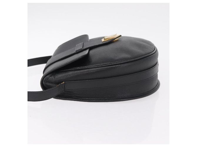 Autre Marque Saint Laurent YSL Shoulder Bag Leather Black Gold Tone - vista 6