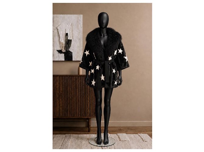 Abrigo de piel Dolce & Gabbana estampado estrellas - vista 4