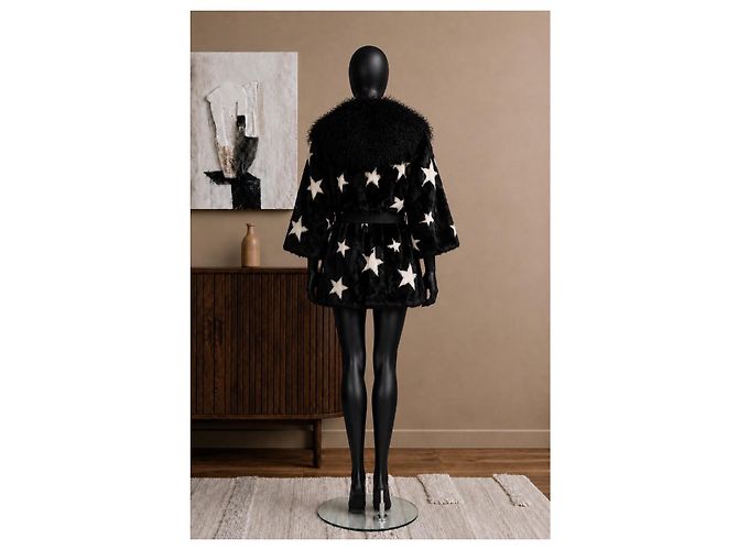 Abrigo de piel Dolce & Gabbana estampado estrellas - vista 5