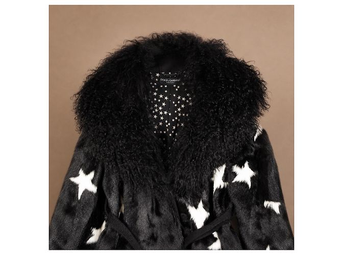 Abrigo de piel Dolce & Gabbana estampado estrellas - vista 6