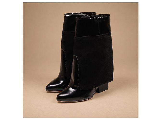 Givenchy Stivaletti in pelle e camoscio nero - vista 2