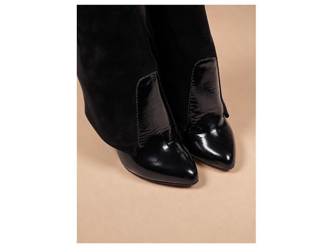 Givenchy Stivaletti in pelle e camoscio nero - vista 7