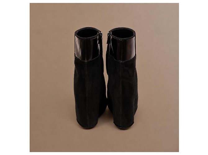 Stivaletti Givenchy in pelle e camoscio nero con zeppa - vista 11