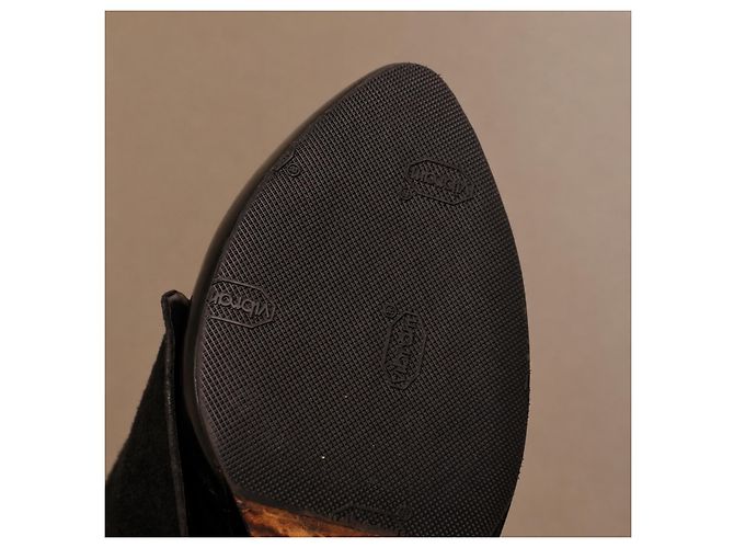 Stivaletti Givenchy in pelle e camoscio nero con zeppa - vista 15