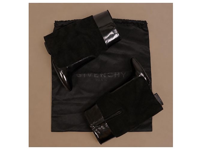 Stivaletti Givenchy in pelle e camoscio nero con zeppa - vista 18