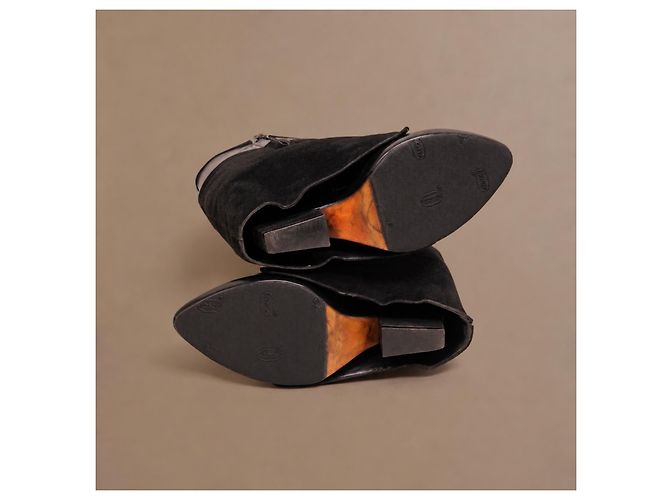 Stivaletti Givenchy in pelle e camoscio nero con zeppa - vista 19