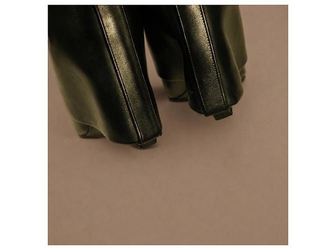 Givenchy Shark Lock Black Leather Ankle Boots - view 12