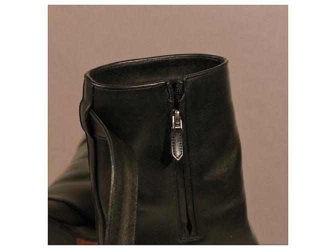 Givenchy Shark Lock Black Leather Ankle Boots - view 15