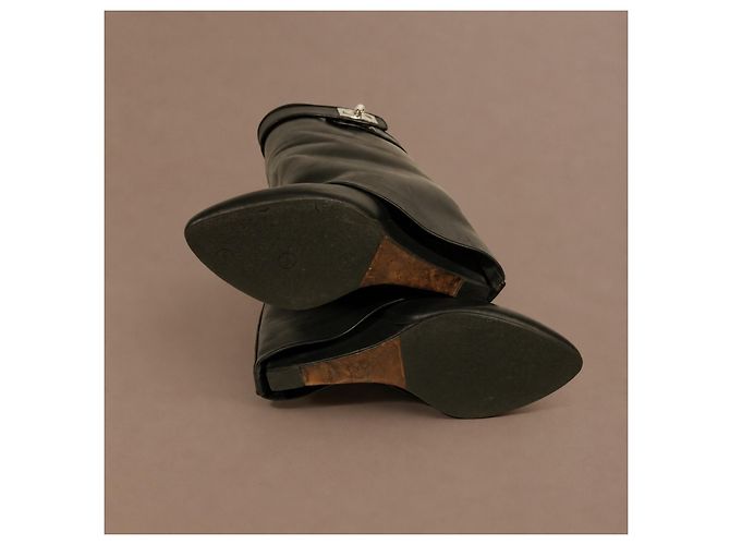 Givenchy Shark Lock Black Leather Ankle Boots - view 9