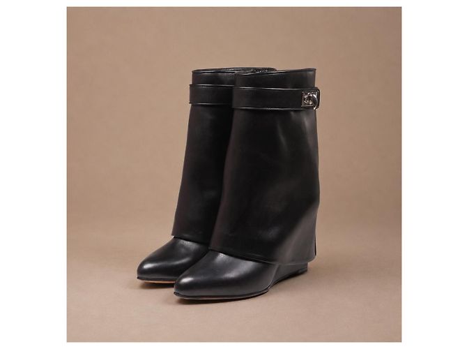 Givenchy Shark Lock Leder Stiefeletten - Ansicht 2