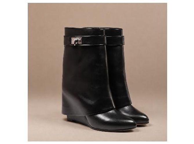 Givenchy Shark Lock Leder Stiefeletten - Ansicht 3