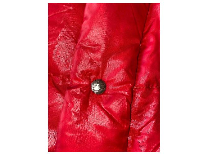 Moncler Vintage Red Lacquered Boudin Down Jacket - view 4
