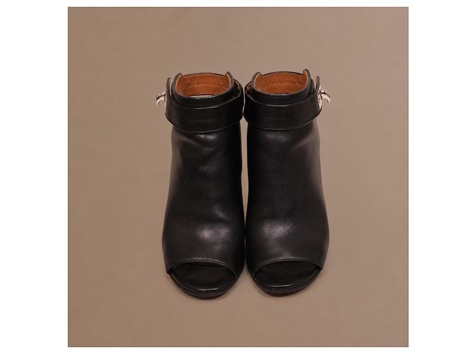 Givenchy Botines Shark Lock de cuña en cuero negro - vista 2