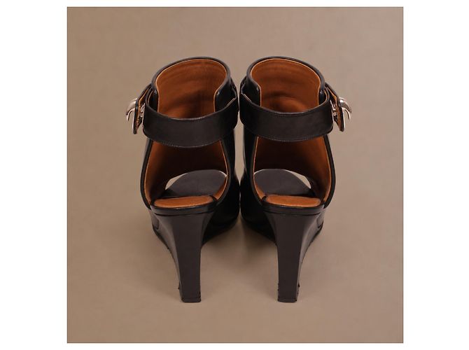 Givenchy Botines Shark Lock de cuña en cuero negro - vista 5