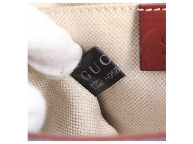 Borsa a tracolla Gucci in pelle con catena e charm in pelliccia Bamboo - vista 11