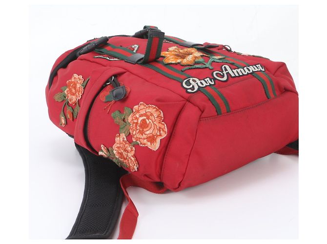 Zaino in pelle floreale Gucci - vista 5