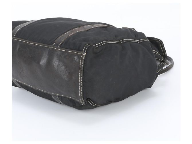 Borsa Tote Prada in nylon Tessuto e pelle - vista 4