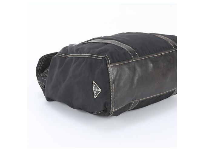 Borsa Tote Prada in nylon Tessuto e pelle - vista 5