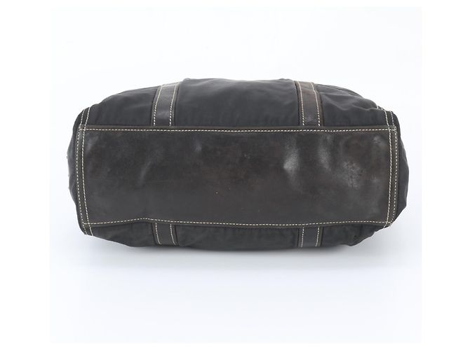 Borsa Tote Prada in nylon Tessuto e pelle - vista 6