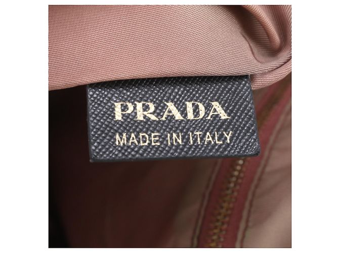 Borsa Tote Prada in nylon Tessuto e pelle nera - vista 11