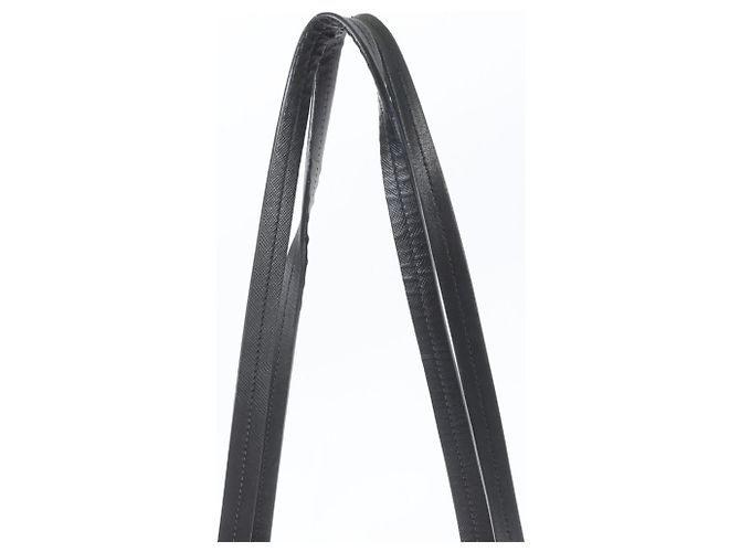 Borsa Tote Prada in nylon Tessuto e pelle nera - vista 2