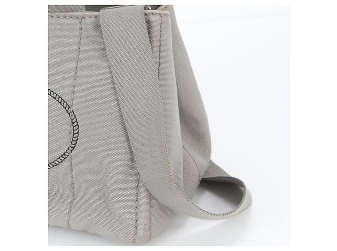 Borsa Tote 2-Way Prada Triangle Logo Canapa - vista 3