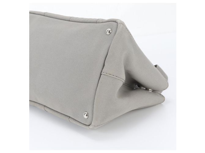 Borsa Tote 2-Way Prada Triangle Logo Canapa - vista 5