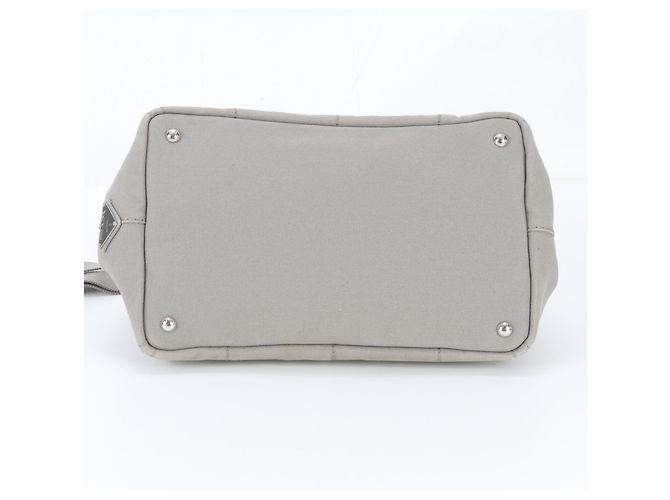 Borsa Tote 2-Way Prada Triangle Logo Canapa - vista 7
