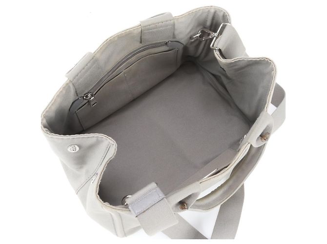 Borsa Tote 2-Way Prada Triangle Logo Canapa - vista 8