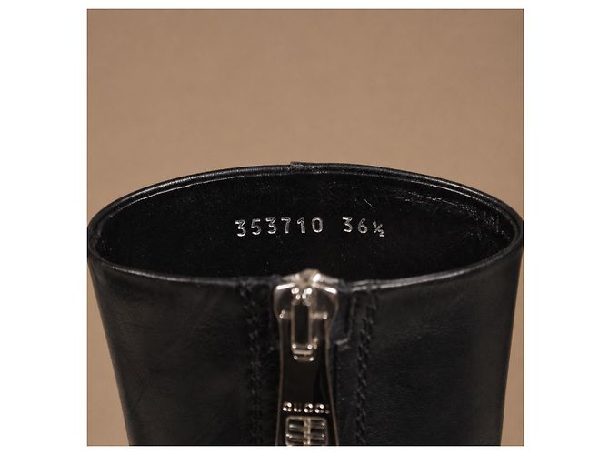 Gucci Stivaletti platform Runway in pelle nera - vista 10